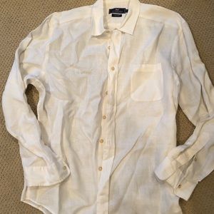 Men’s white linen shirt size L